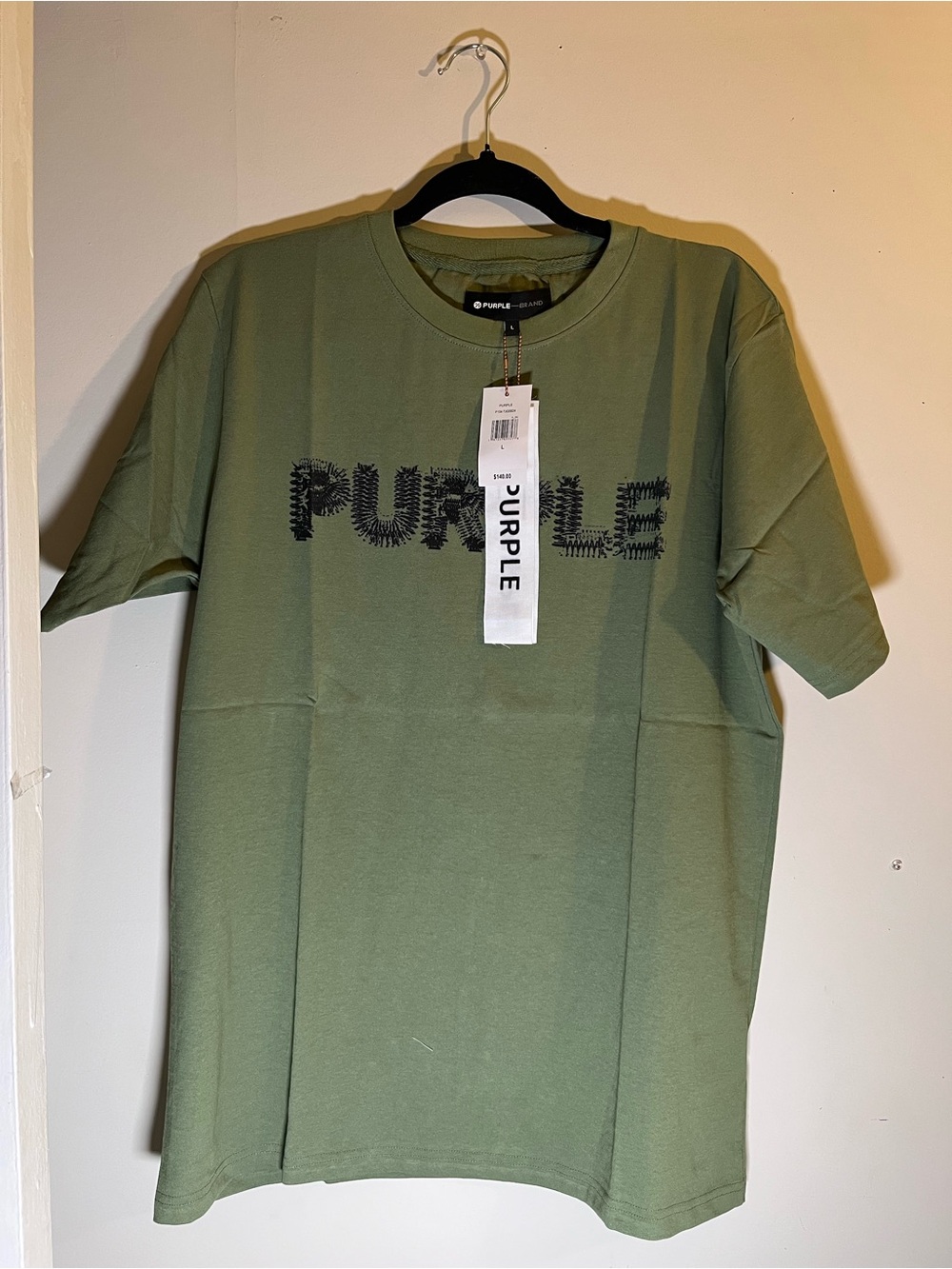 Purple Branded Men's Short Sleeve Tee — Olive Green
